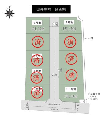 天理市田井庄町：土地 間取り図