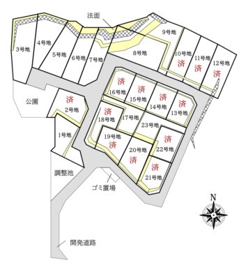 奈良市赤膚町：土地 間取り図