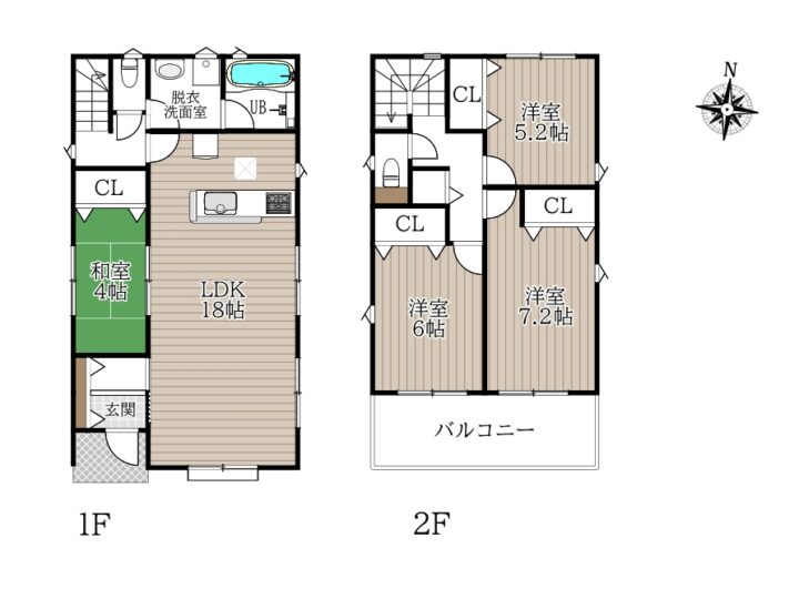 天理市指柳町第1-1・2号棟：新築戸建